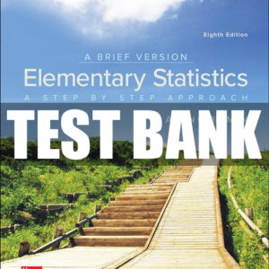 Elementary Statistics A Step by Step Approach 8th Edition Bluman Test Bank
