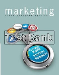 Test Bank for Marketing 9th Canadian Edition by Crane